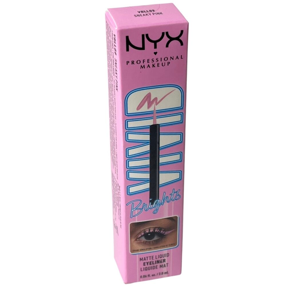 NEW NYX Vivid Brights Longwear Liquid EYE LINER Sneaky Pink Professional Makeup!